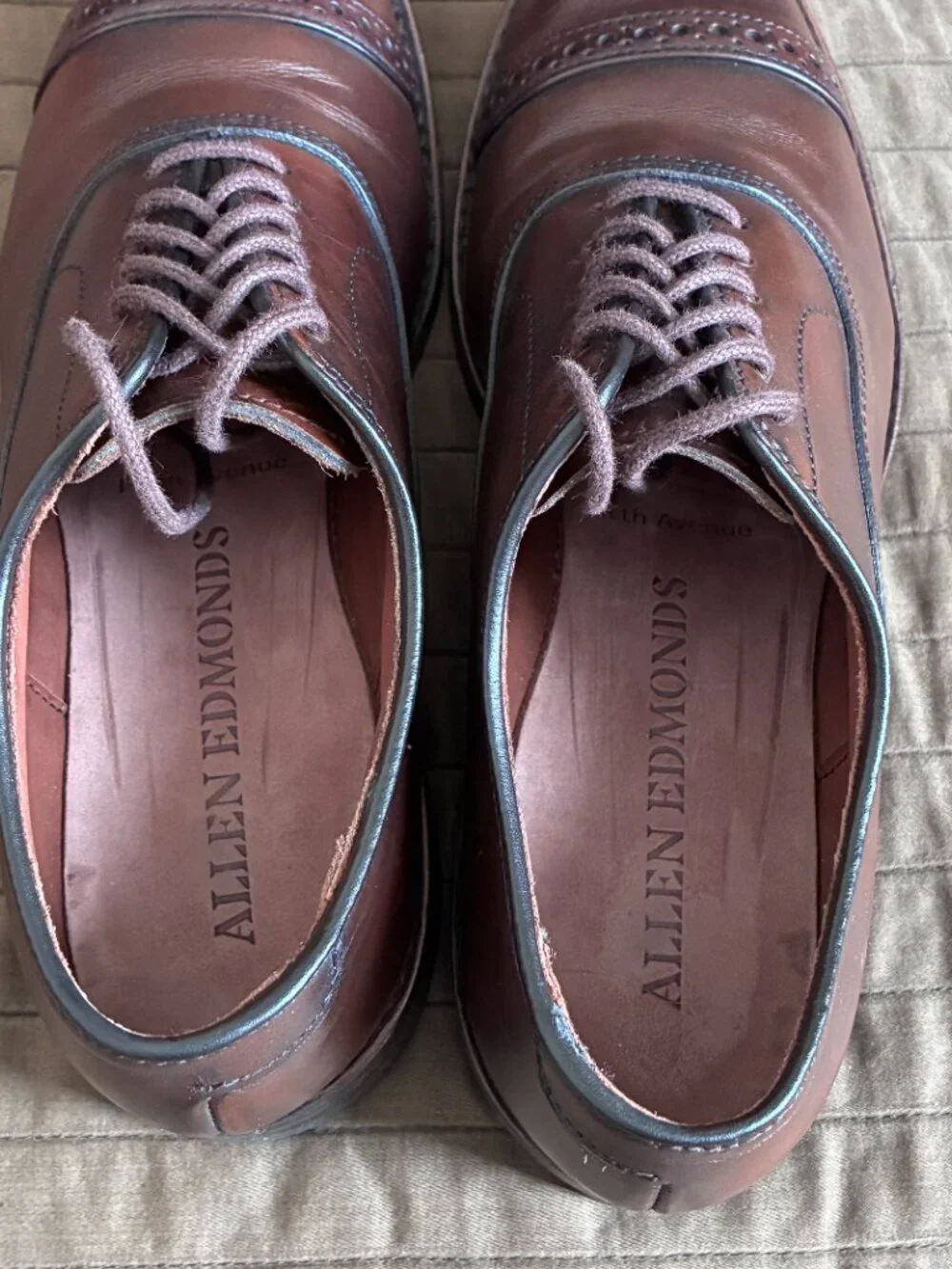 Allen Edmonds Fifth Avenue Oxford Dress Shoes Chili Leather Dainite Sole Men 6D